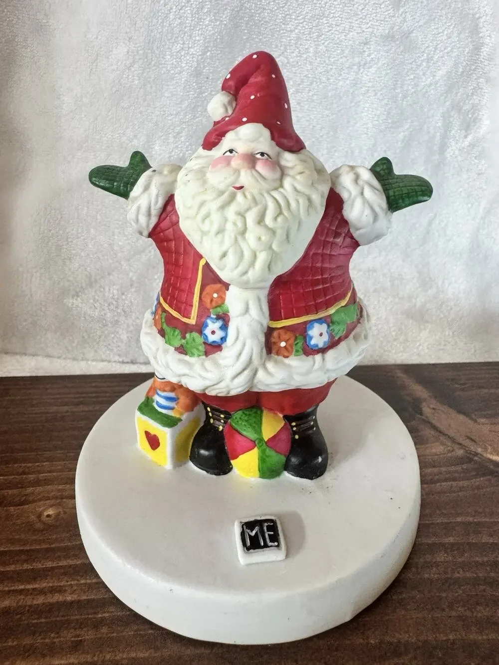 Vintage Mary Engelbreit “Believe” Santa Cookie Stamp Press Enesco 1999 Y2K ME